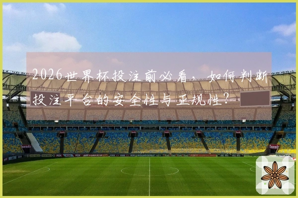 2026世界杯投注前必看，如何判断投注平台的安全性与正规性？